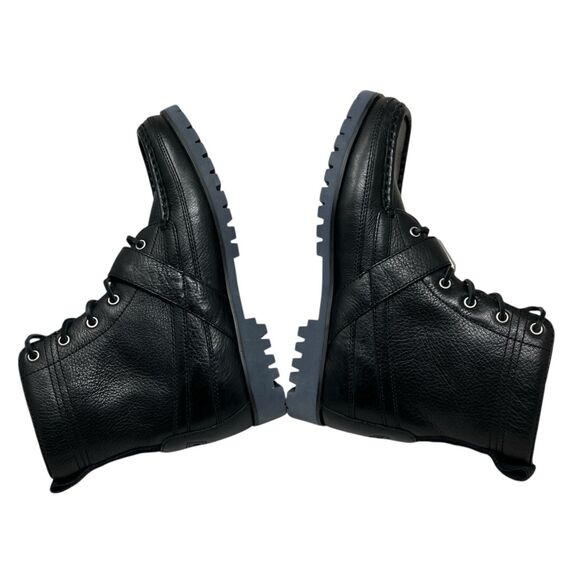 Polo Ralph Lauren Boots Mens 7 Black‎ Leather Ranger Lug Sole Rugged Buckle main image 5